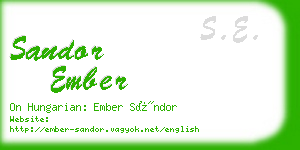 sandor ember business card